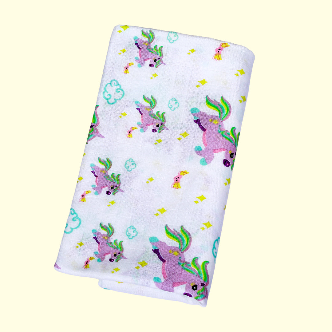 Sparkling Unicorns - Muslin Large Swaddle  / Bath towel