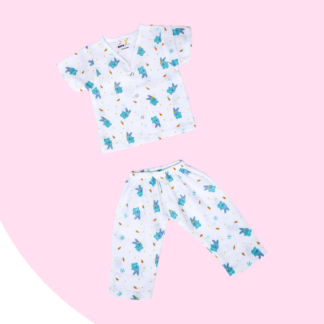 Bunny Tickles - Muslin Sleeve Top & Full pant
