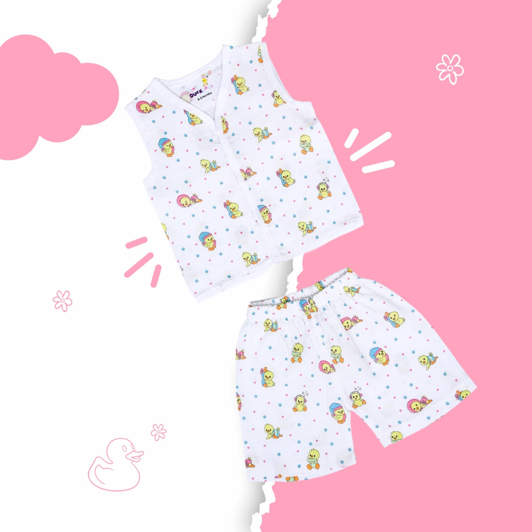 Sleepy Fluffs  -Muslin Jabla & shorts