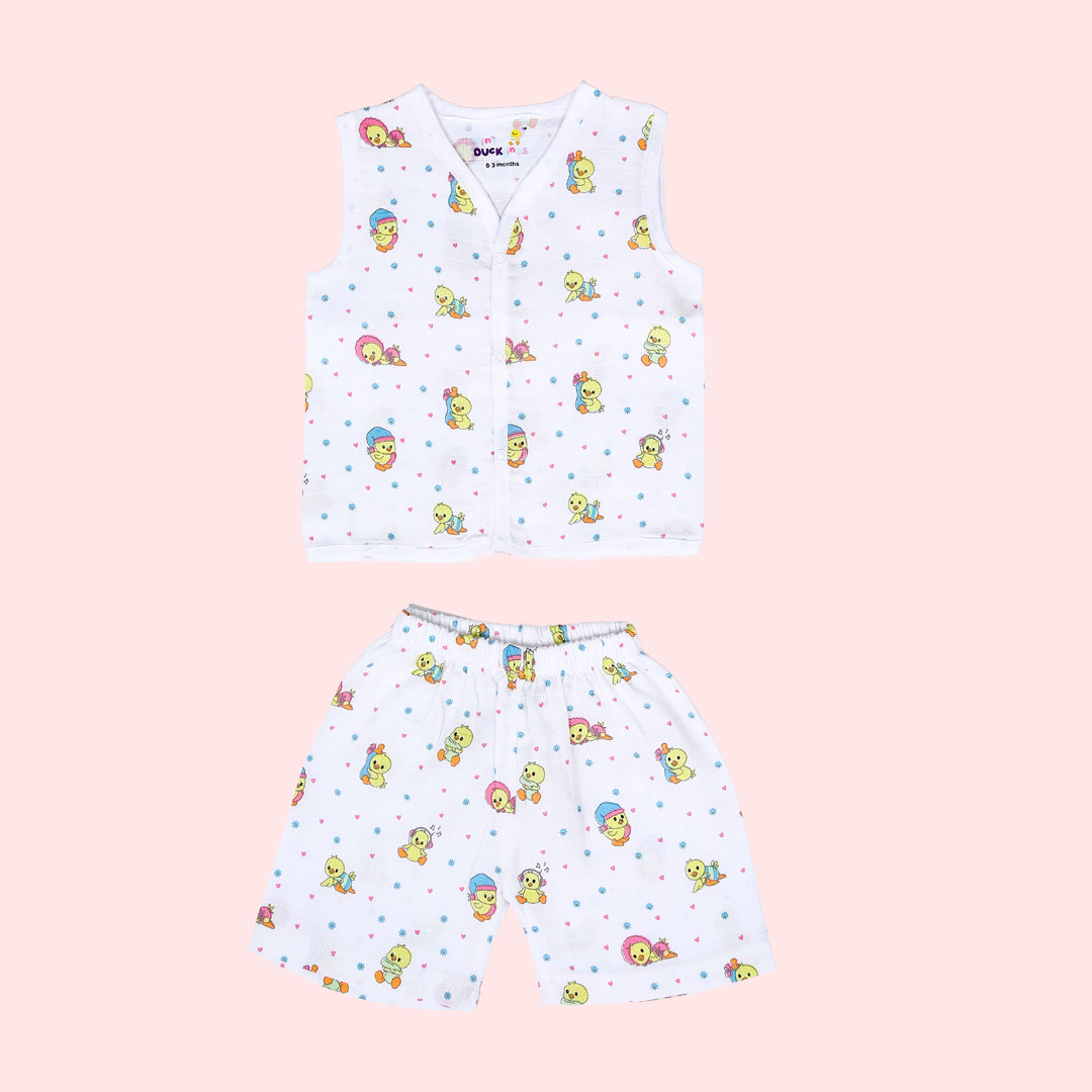 Sleepy Fluffs  -Muslin Jabla & shorts
