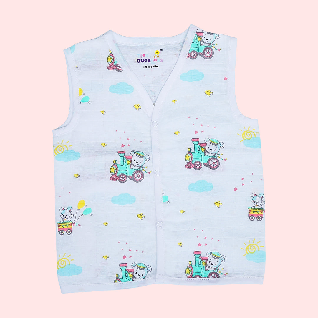 Blushing bears-Muslin Jabla & shorts