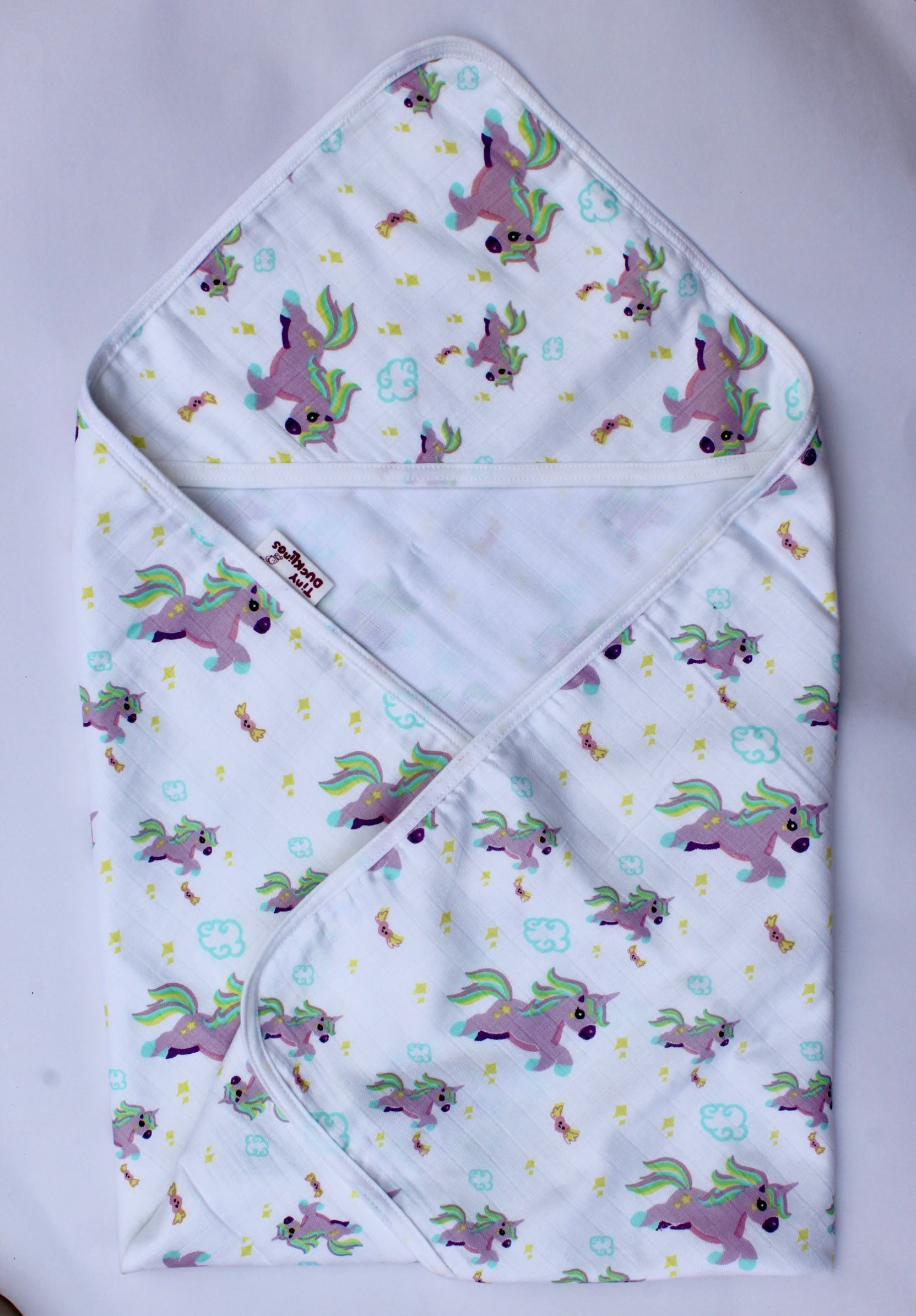 Sparkling Unicorns - Receiving Blanket with Hood