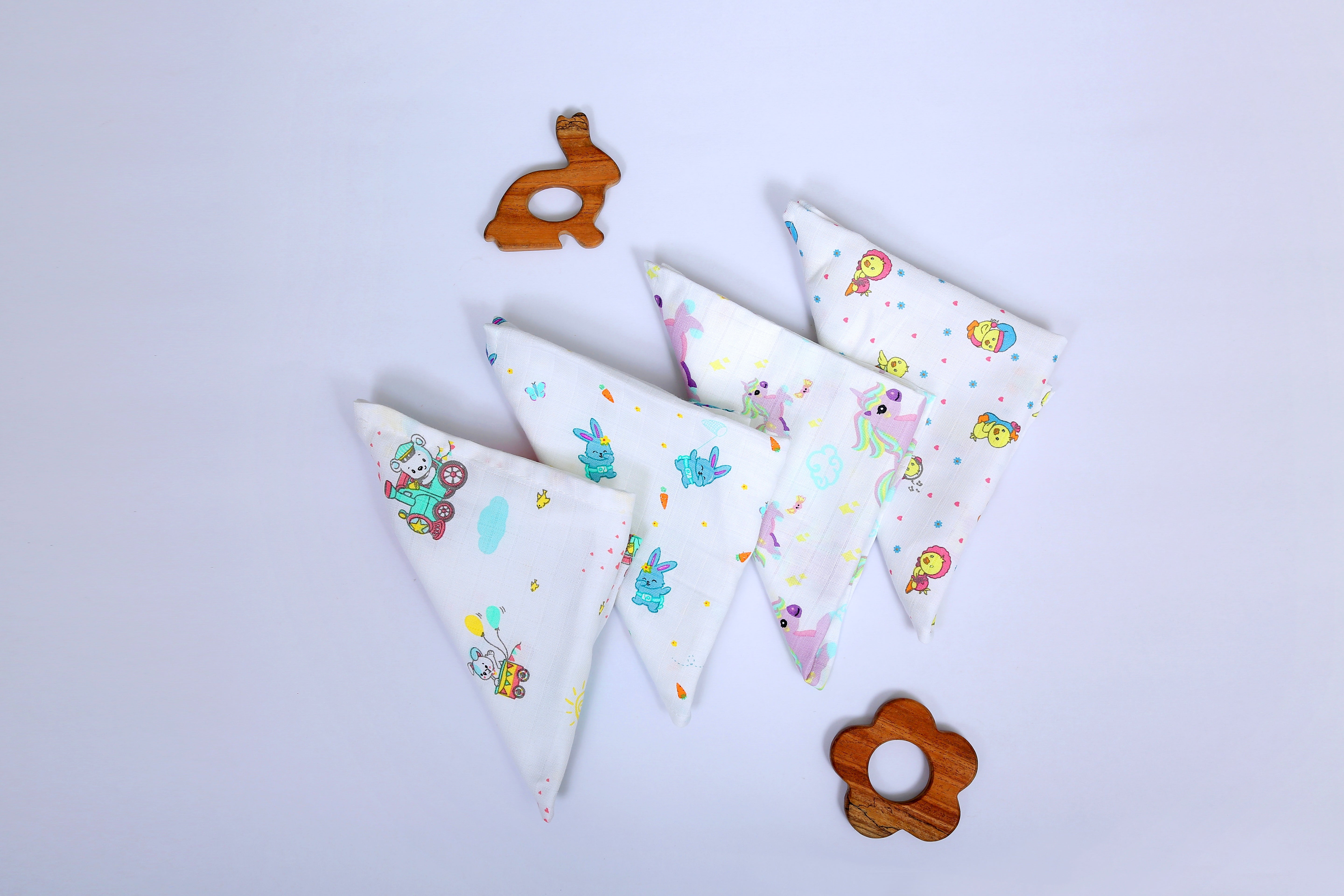 Muslin wipes / washcloths ( set of 4 )