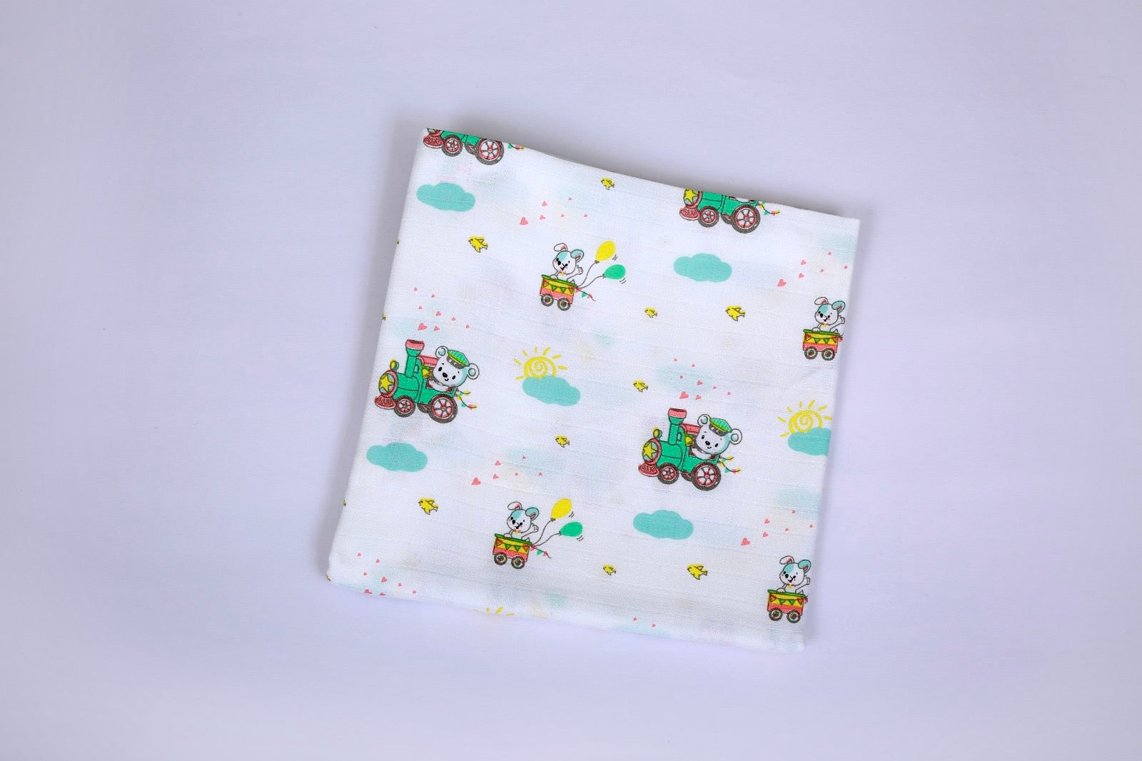 Muslin small towel / burp cloth -Blushing bears