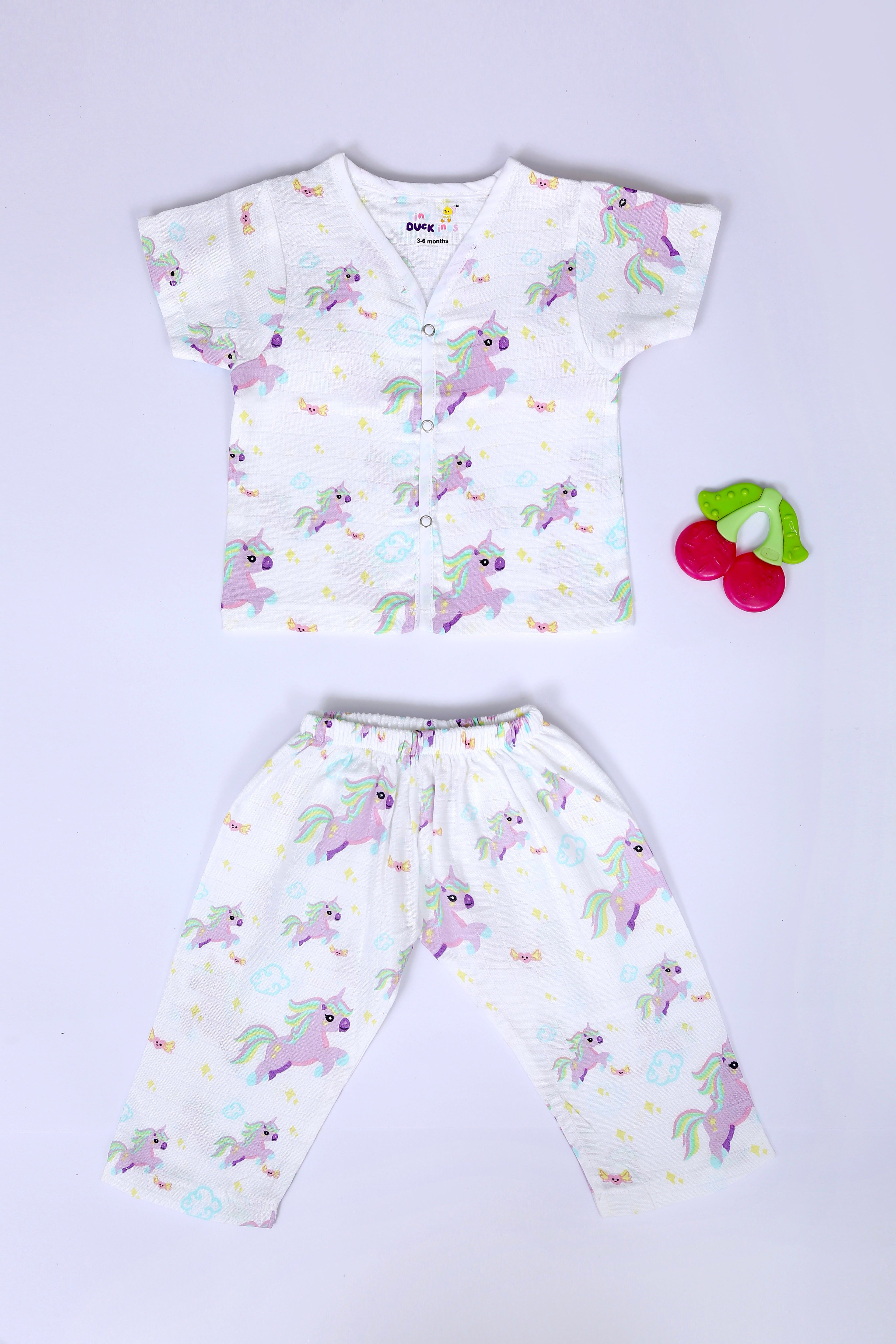 Sparkling Unicorns - Muslin Sleeve Top & full pant