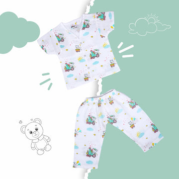 Blushing Bears - Muslin Sleeve Top & Full Pant