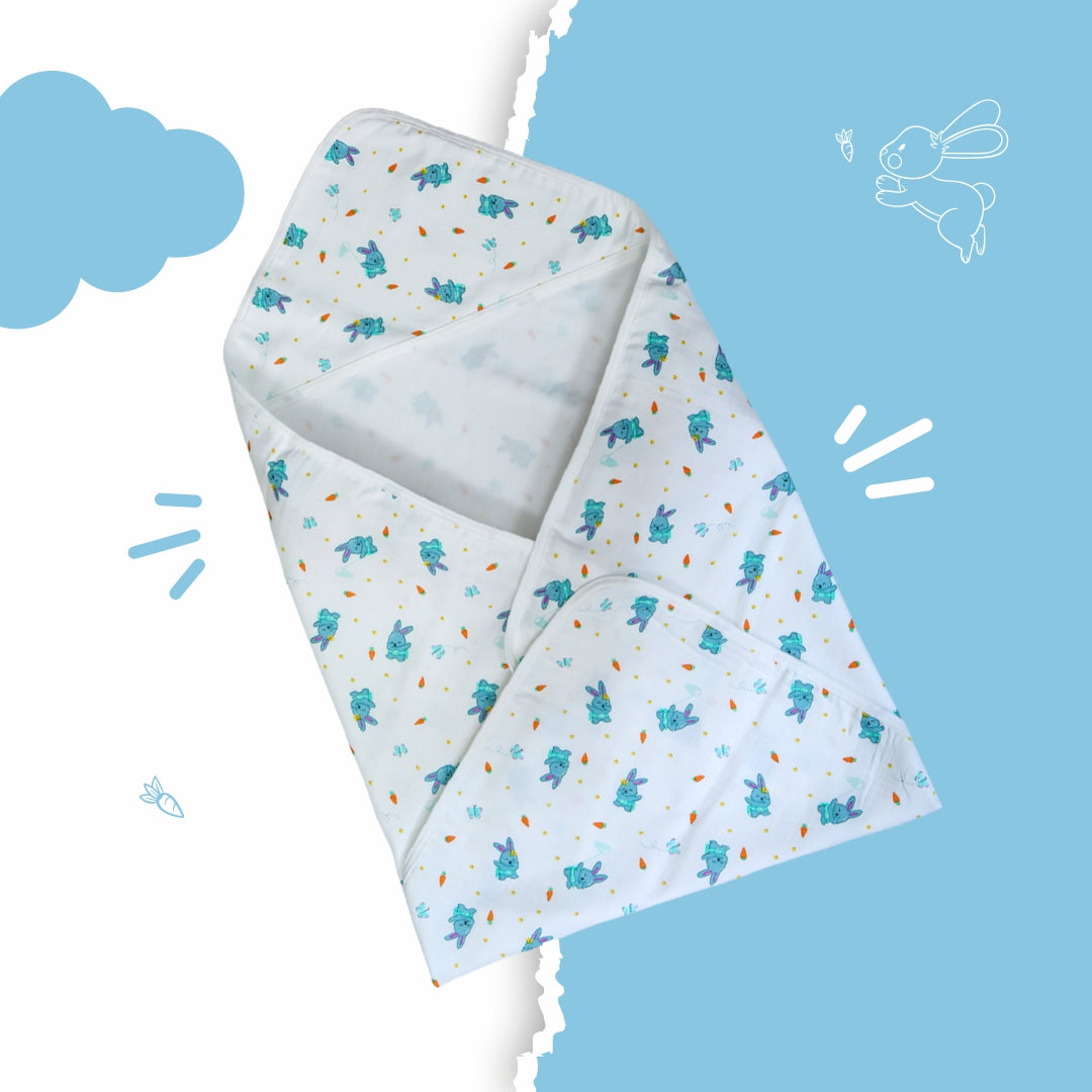 Bunny Tickles - Receiving Blanket with Hood