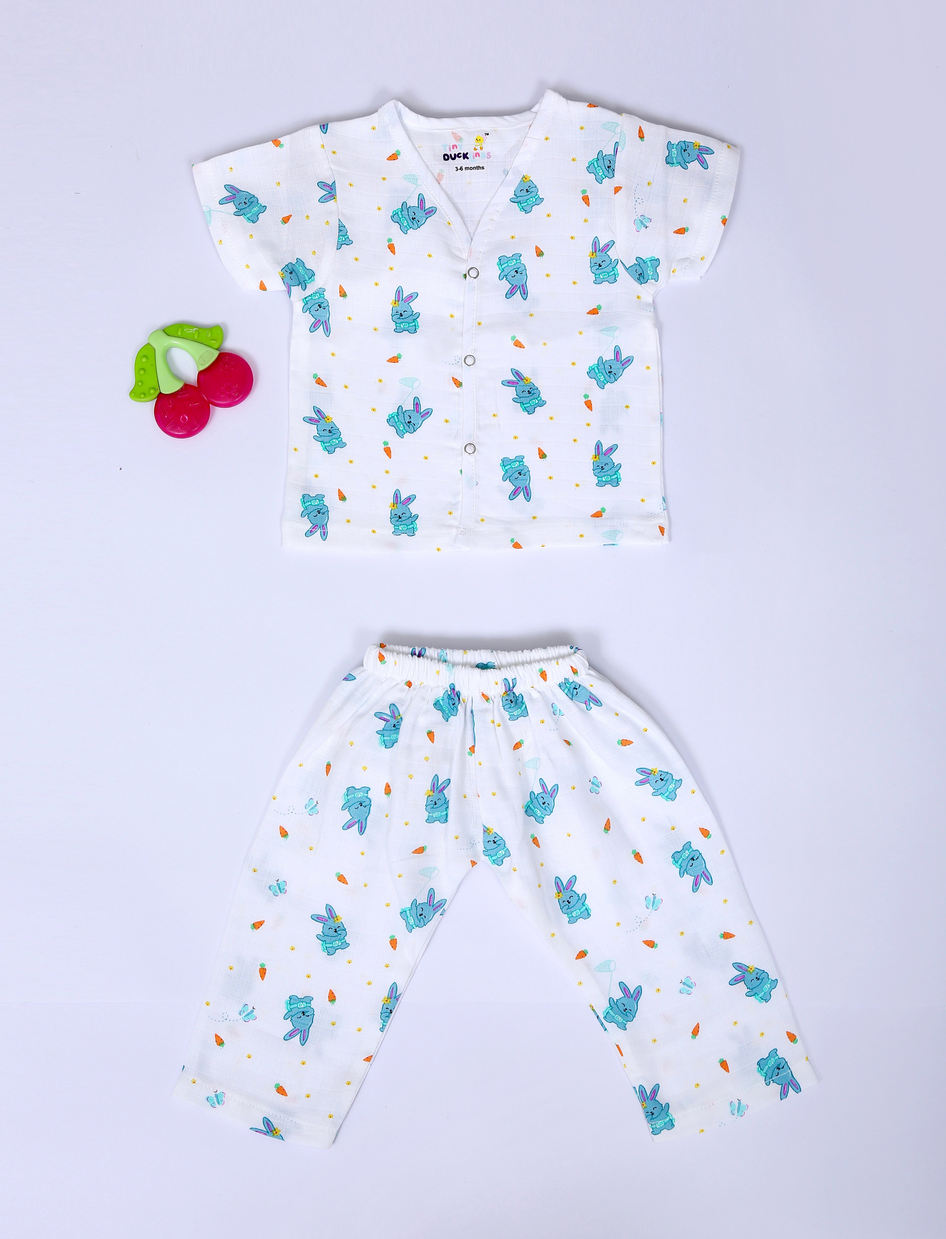 Bunny Tickles - Muslin Sleeve Top & Full pant