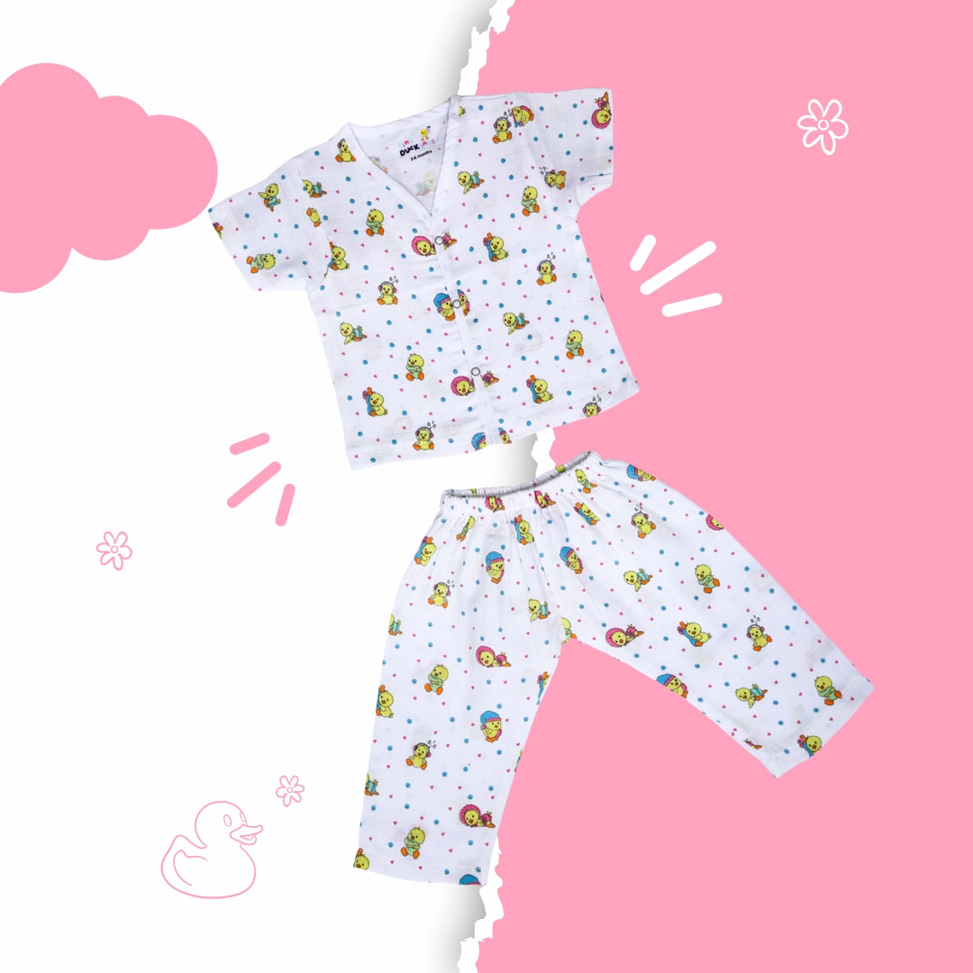 Sleepy Fluffs - Muslin Sleeve Top & Full pant