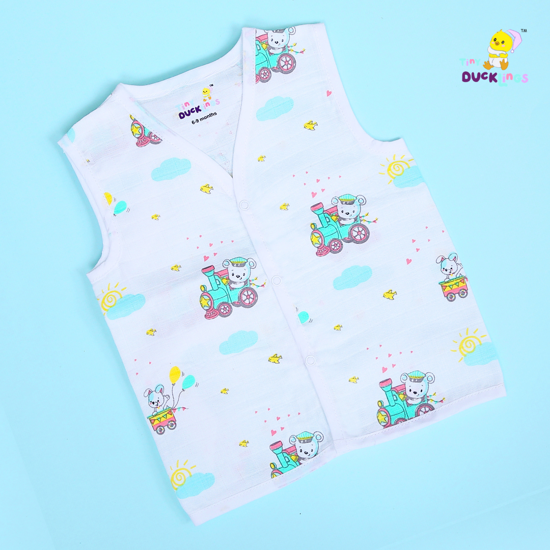 Blushing bears-Muslin Jabla & shorts