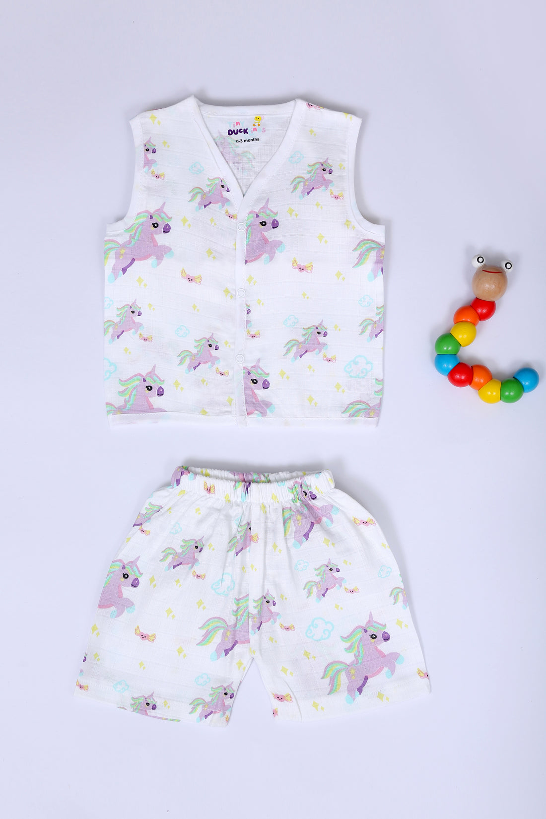 Sparkling Unicorn -Muslin Jabla & shorts