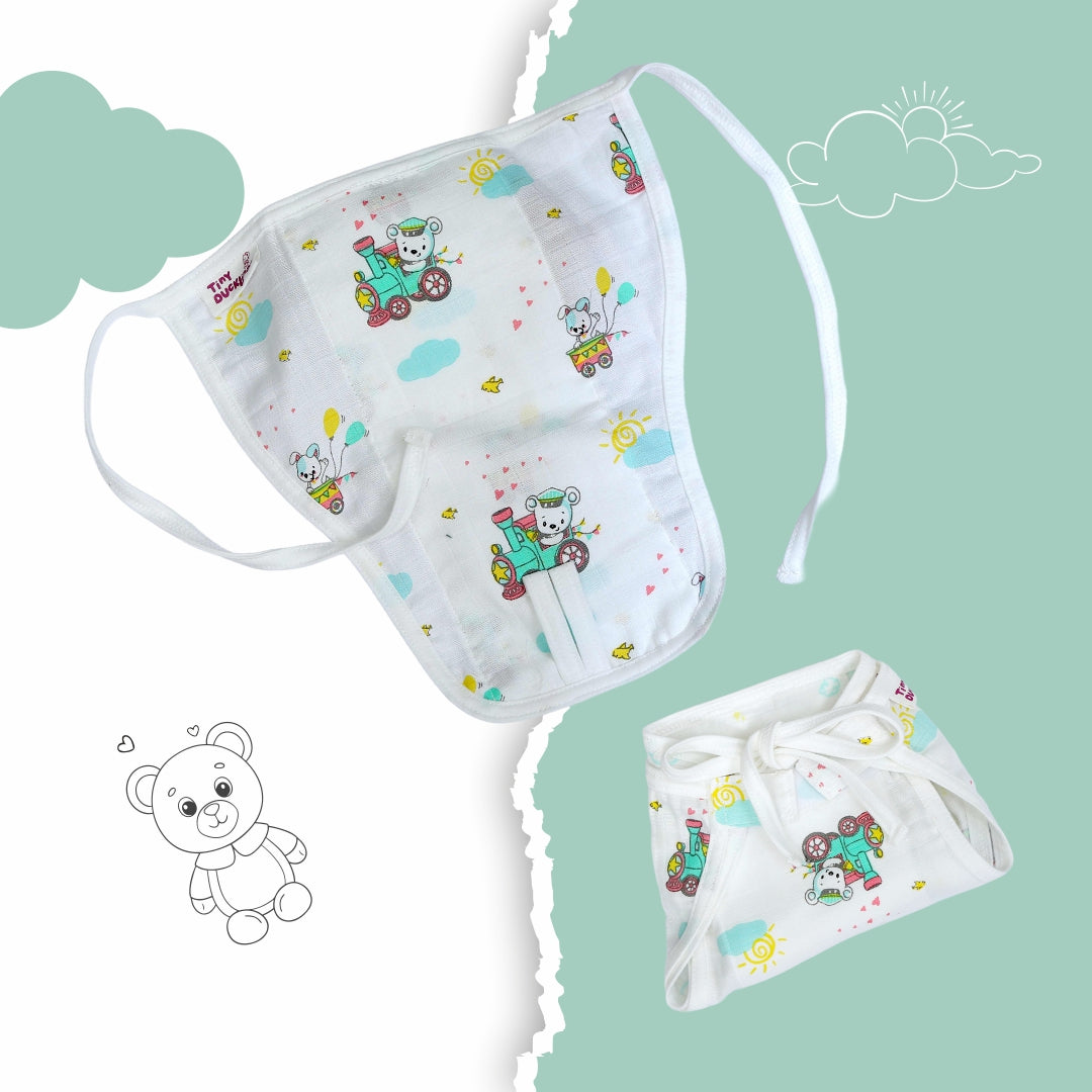 Muslin Nappies Knot Type - Set of 4