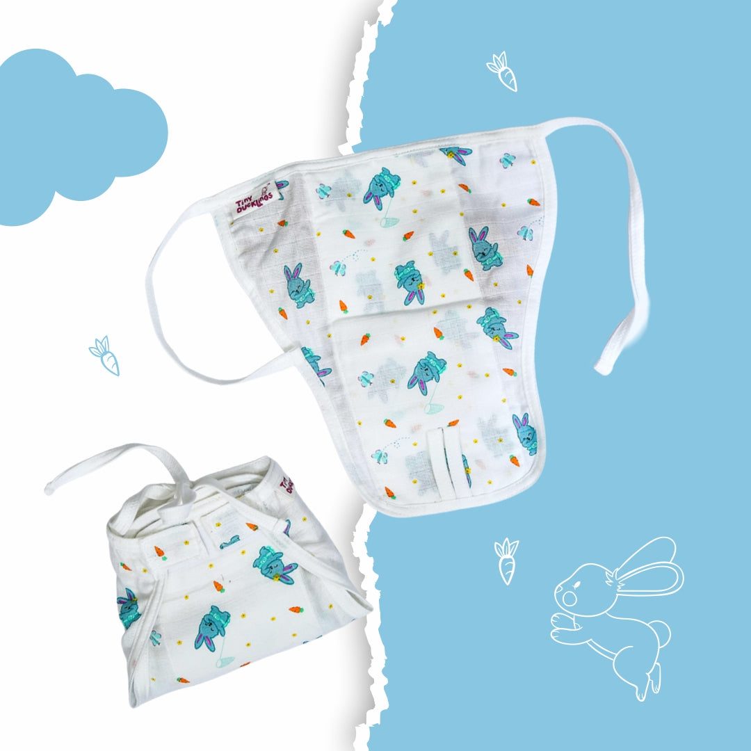 Muslin Nappies Knot Type - Set of 4