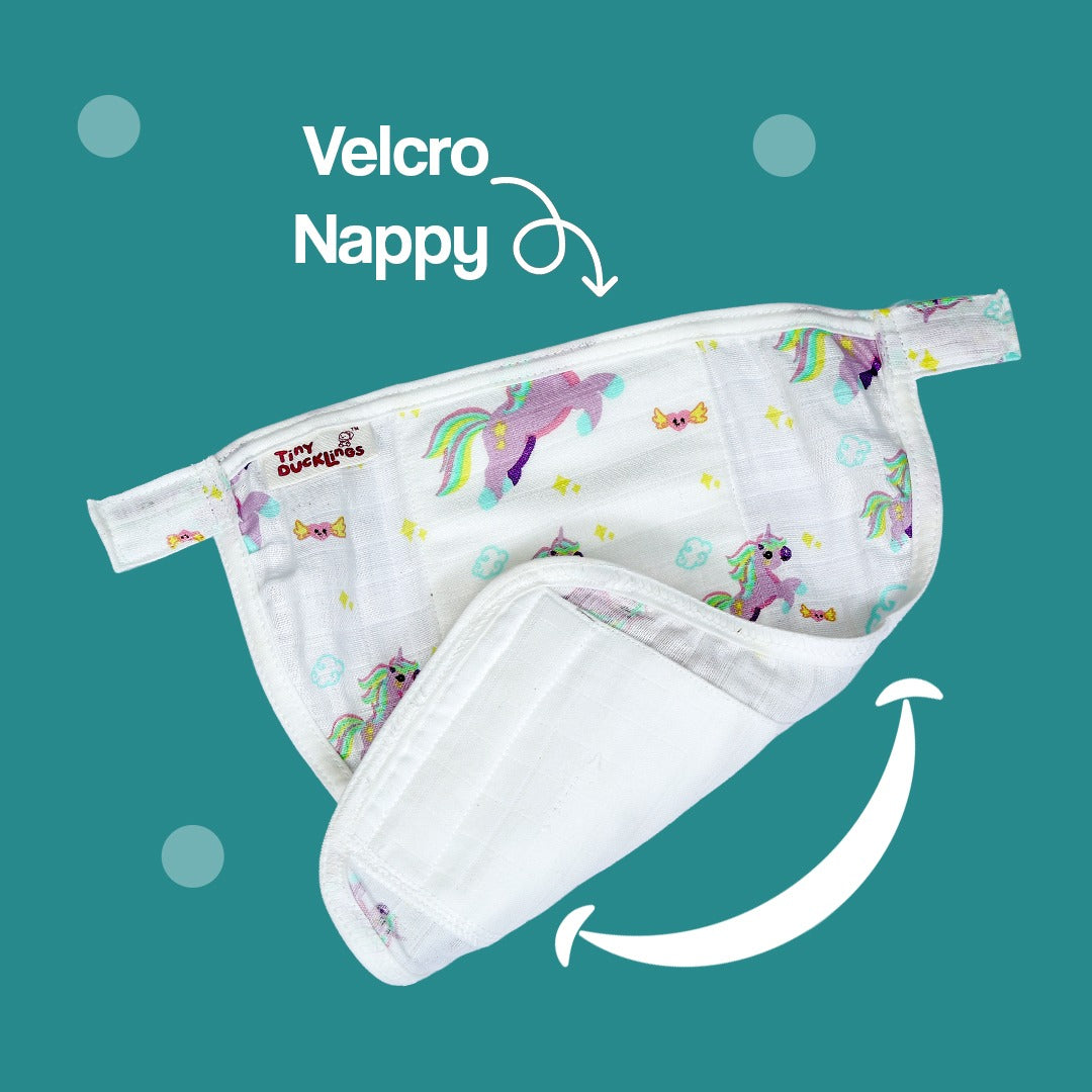 Velcro Nappy - Blushing bears - Assorted pack of 3